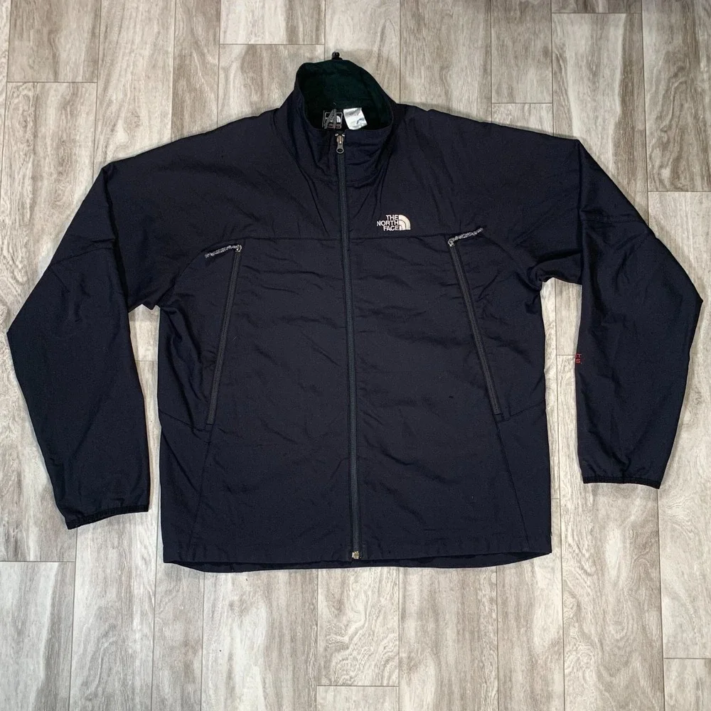 The North Face Pullover Mens‎ Extra Large Black Full Zip Windbreaker
